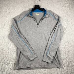 Tasc All Season 1/4 Zip Pullover Athletic Men's Large Gray